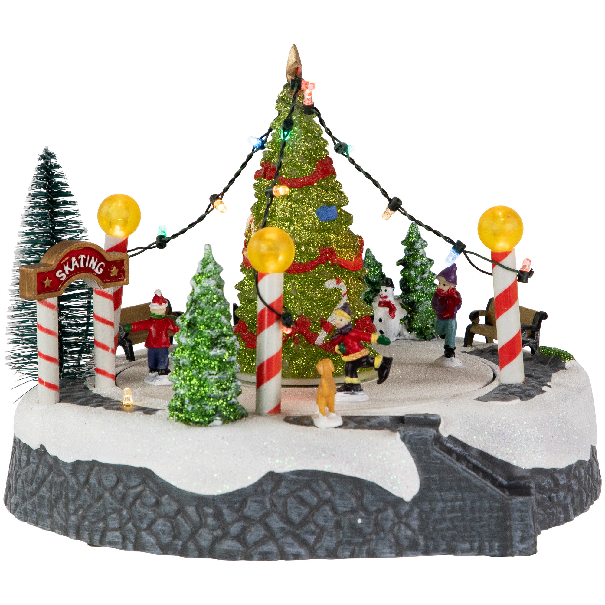 Northlight Ice Skaters Christmas Scene Village Display Wayfair