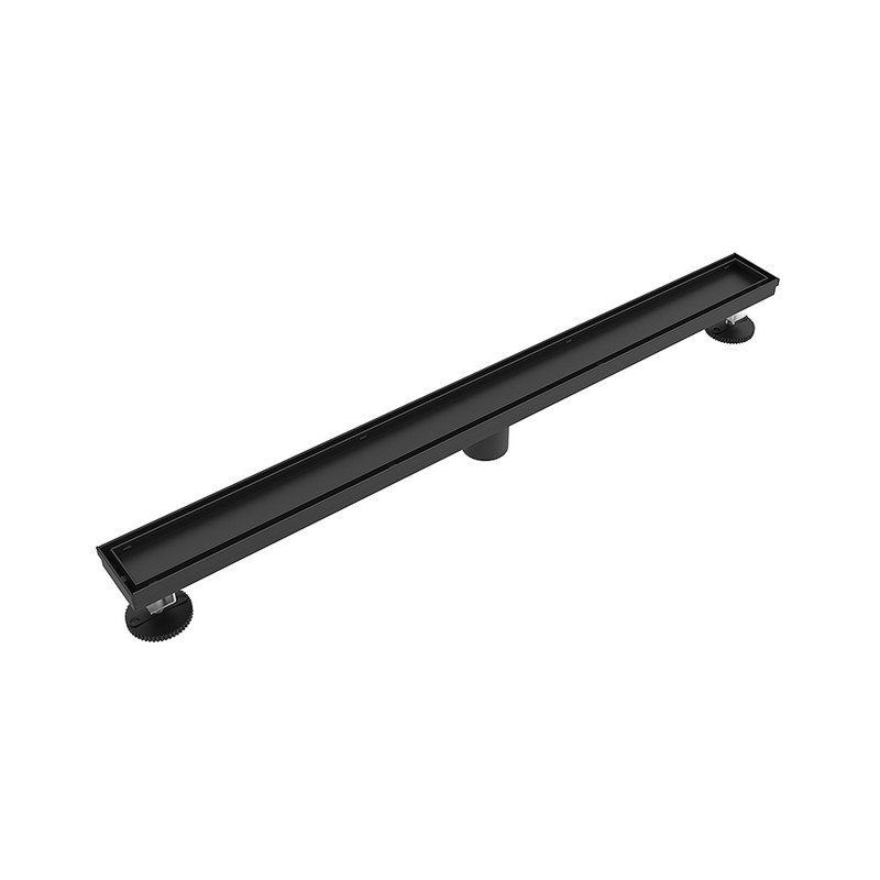 Drain linéaire en acier inoxydable de 48 pouces, Noir