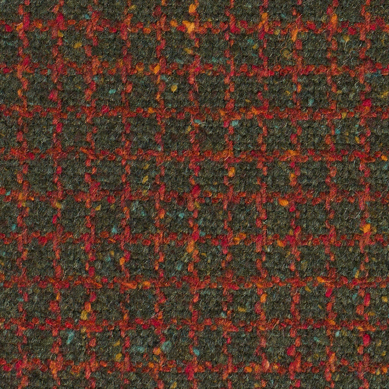 Schumacher x Patterson Flynn Hudson Wool Check Fabric, Forest Green