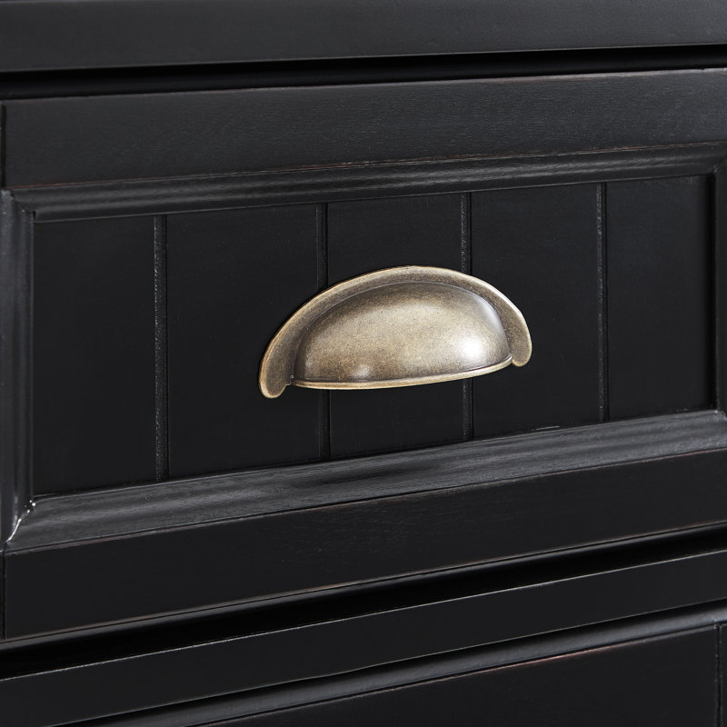 Armoire à linge Arjae l 16 po x H 72 po x P 14 po, Noir patiné