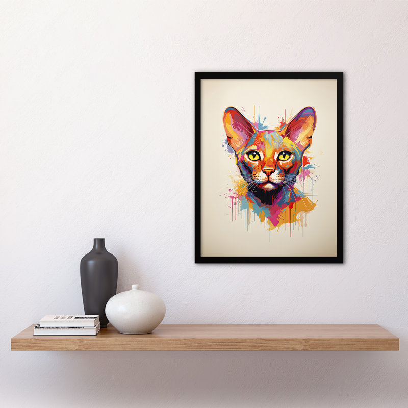 Abyssinian Cat Artwork - Single Picture Frame Print