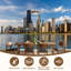 Papier peint adhésif autocollant amovible Chicago Skyline-129575997