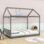 Grand lit plateforme en bois avec tête de lit-230571814