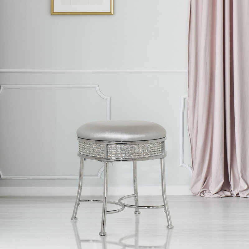 Tabouret de coiffeuse Oldfield, Argent