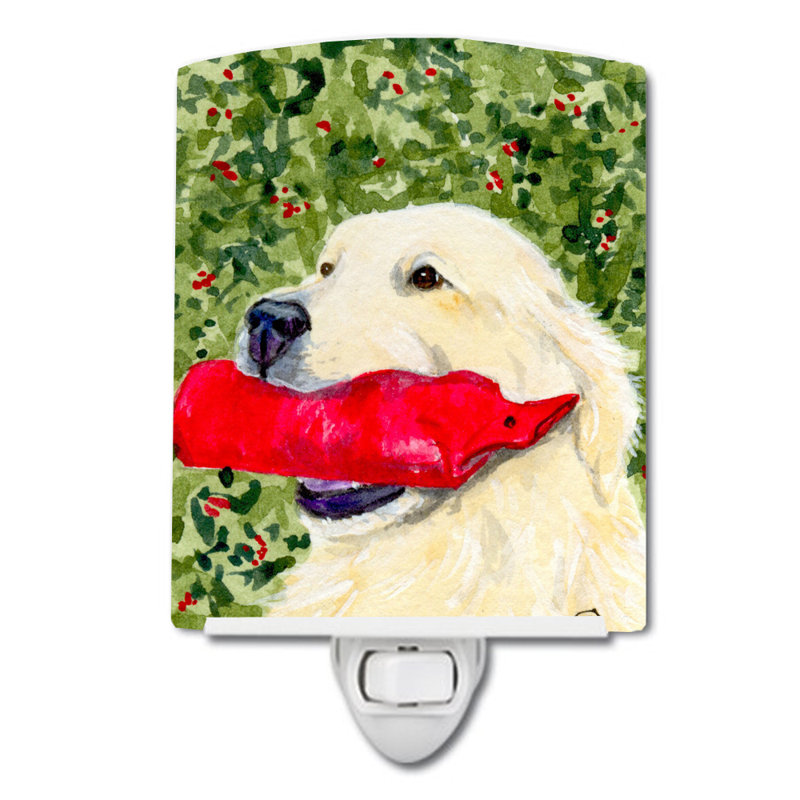 Éclairage de nuit en céramique retriever
