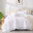 Andency Oversized King Comforter Set 120x98, 3 Pieces Ruffle Shabby Chic Famhouse Bedding Set, All Season Lightweight Fluffy Bed Set for Girls Women, White-124610458-124610460