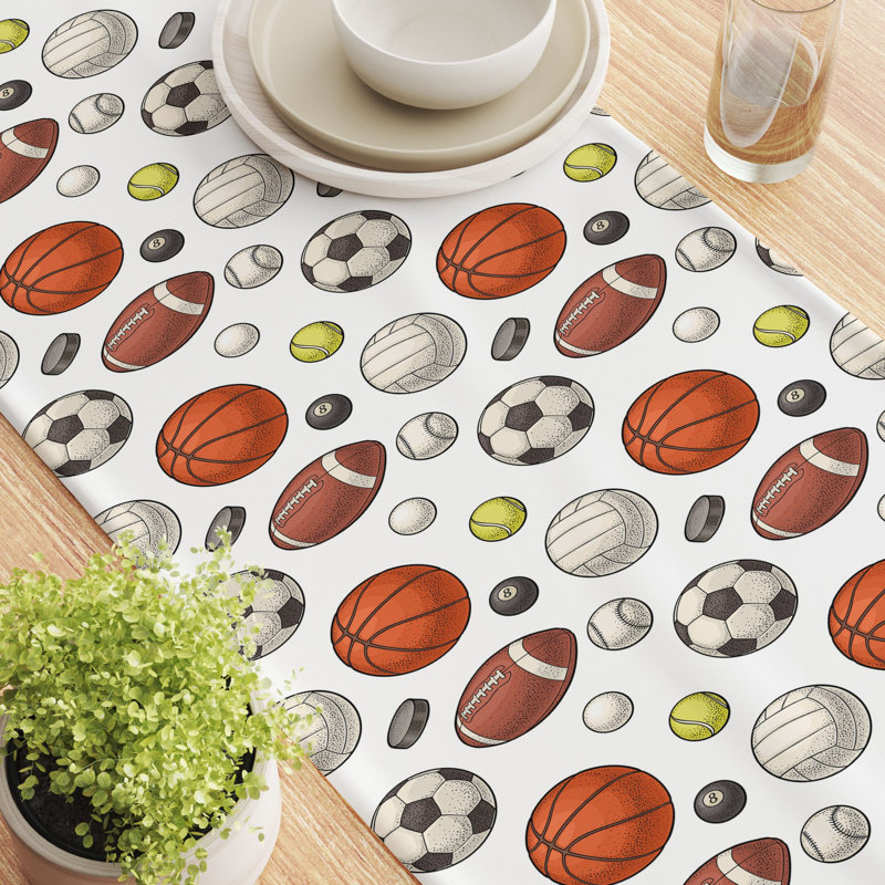 Table Runner, 100% Cotton, 16X72", Athletics, 108" L x 16" W