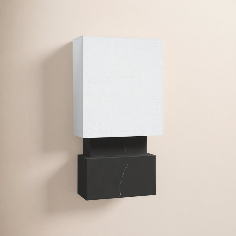 Sanzia Flush Mounted Sconce, Black Marble