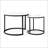 Modern Nesting Round Coffee Table Set of 2, Space-Saving MDF & Metal Accent Table, Easy Assembly Versatile Side Table for Living Room-391039901