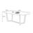 White + Burlywood Rectangular Sintered Stone + Solid Wood Dining Table-796138414