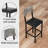 Marble 5-Piece Dining Table Set: Counter-Height Table & Stools | Space-Saving for Kitchen, Office, Small Spaces-2091658089