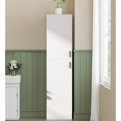 2 Doors High Gloss Freestanding Bathroom Storage Cabinet