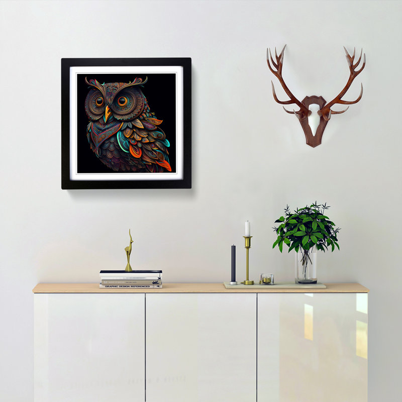 Owl No.1 - Framed Print, Black