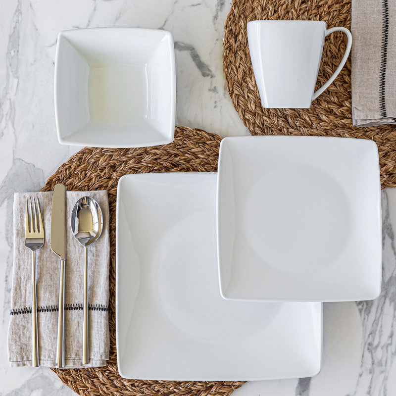 Haberfield 32 Piece Porcelain China Dinnerware Set - Service for 8