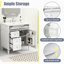 Meuble-lavabo de 30 po avec lavabo, armoire fonctionnelle 2 tiroirs et compartiment basculant, tiroir pratique de conception moderne, pour rangement-1400785582