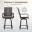 Tabourets de bar pivotants en polyester toutes saisons revêtus de PVC-243600402-243600404
