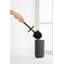 Brosse de toilette durable avec support, couleur anthracite, 4,1 x 4,1 x 13,0 pouces | Conception 100% plastique pour un nettoyage facile | Accessoire de salle de bain élégant et moderne, parfait pour la maison ou le bureau