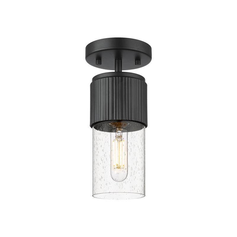 Plafonnier encastré 12 lumières Bolivar, Bullé, H 8,75 po x l 4 po x P 4 po, Noir mat