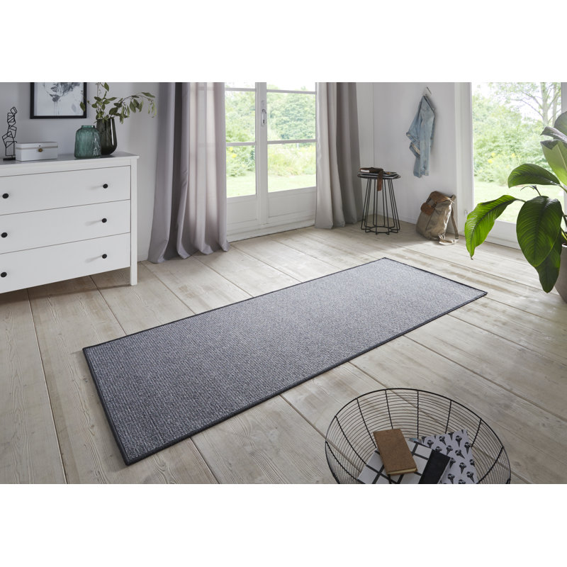 Bouclé Tufted Grey Rug, Rectangle 67 x 400cm