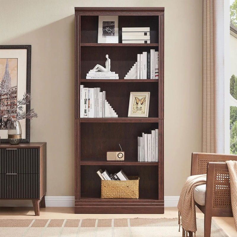 Système de bibliothèque modulaire, Cerisier foncé 1, H 72,5 po x l 31,5 po x P 14 po