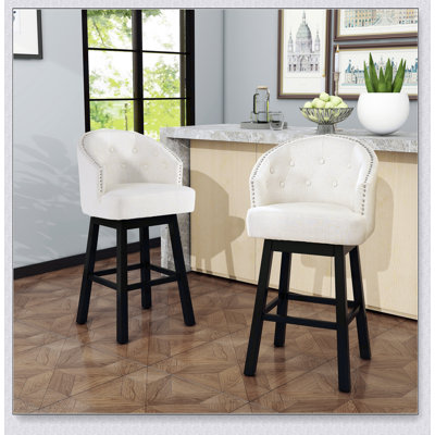 Tabouret de bar pivotant OGDEN KD (ensemble de 2) Créez une expérience culinaire intemporelle et améliorez le confort culinaireCréez une expérience culinaire intemporelle et améliorez le confort culinaire