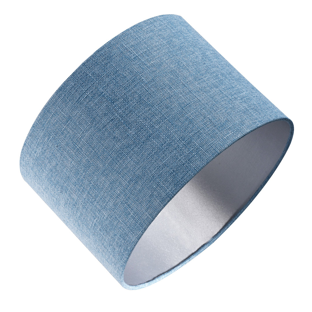 20cm H Linen Drum Lamp Scm Hade (Screw On) in Clear