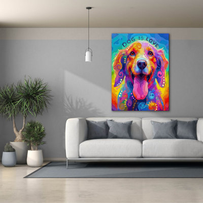 Epic Graffiti 'Bursting With Love'  by Dean Russo Canvas Wall Art, 40" x 54"