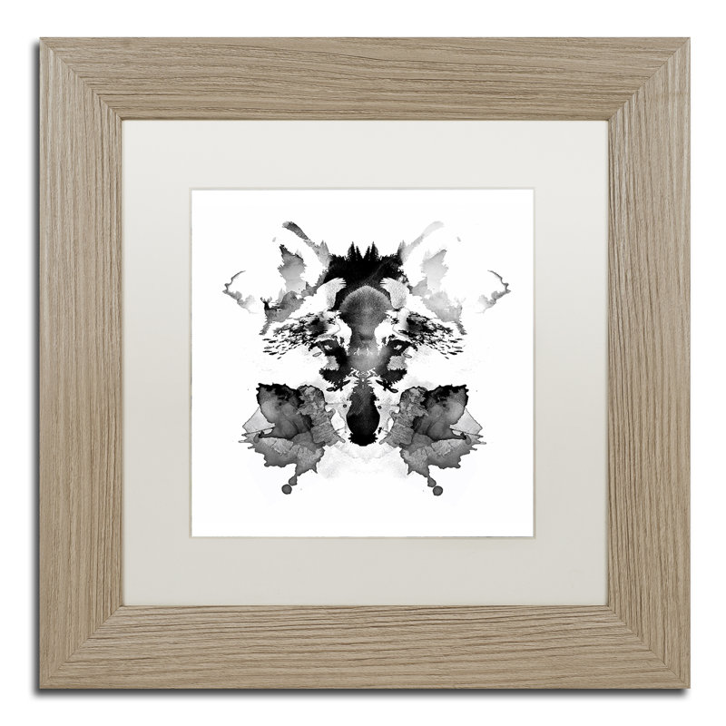 « rorschach » par robert farkas, impression encadrée, H 11 po x l 14 po x P 0,5 po, Noir, Cadre noir