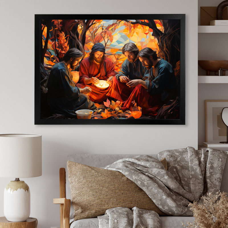 Le dernier souper du Christianisme, Cadre photo noir, H 16 po x l 32 po x P 1 po