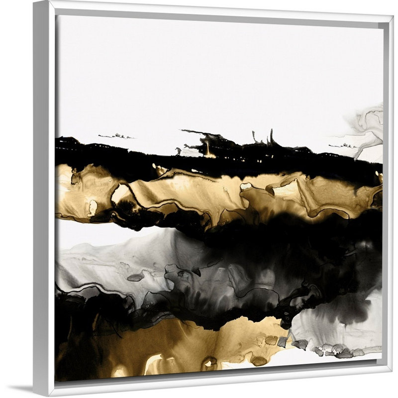 Bruine II - reproduction d'art sur toile, Cadre blanc, H 32 po x l 32 po x P 1,75 po