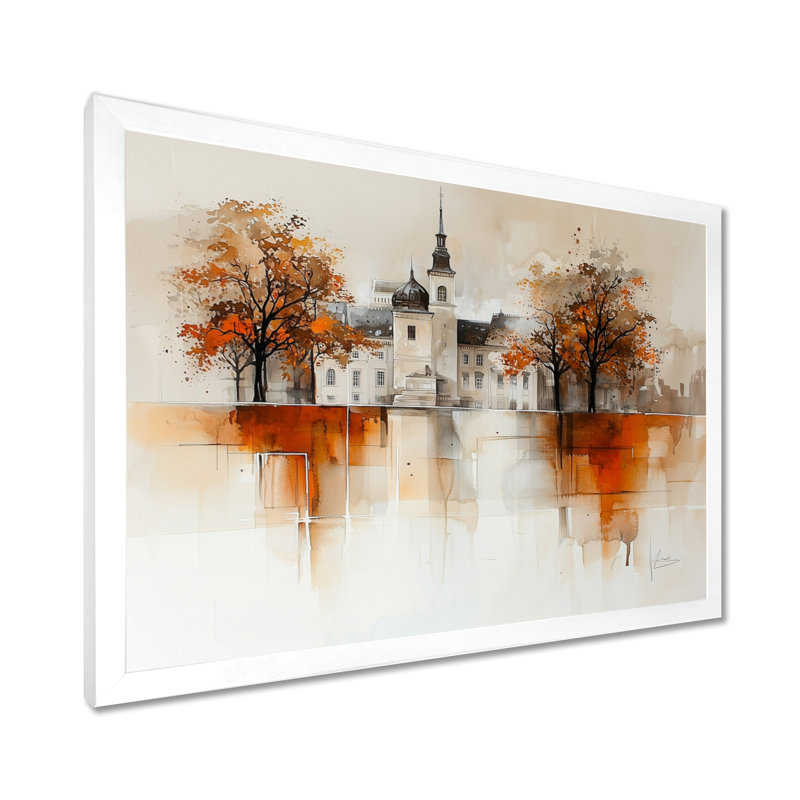 «Vienna Horizon In Summer II», reproduction sur toile de Vienne, H 34 po x l 44 po, Blanc