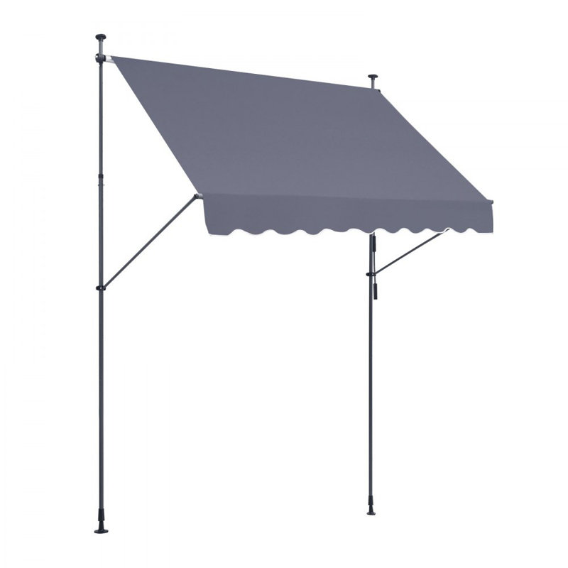 Auvent de patio avec auvent rétractable, H 122 po x l 98 po x P 47 po