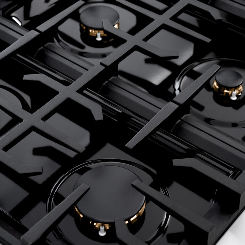 ZLINE 36" Classic Gas Range w/ Convection Oven in Stainless Steel w/ 6 Brass Burners, Stainless Steel