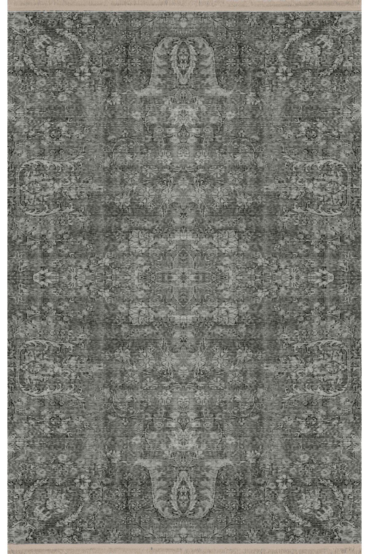 Williston Forge Gray-Themed Traditional Motif Ethnic Patterned Vintage ...