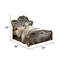 Grand lit en bois massif sculpté Ornate
