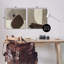 "Brown Hidden Lines", ensemble de 2 toiles murales par Patricia Pinto-953195216