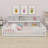Floor Bed With Side Bookcase,Shelves,Guardrails-1113911813