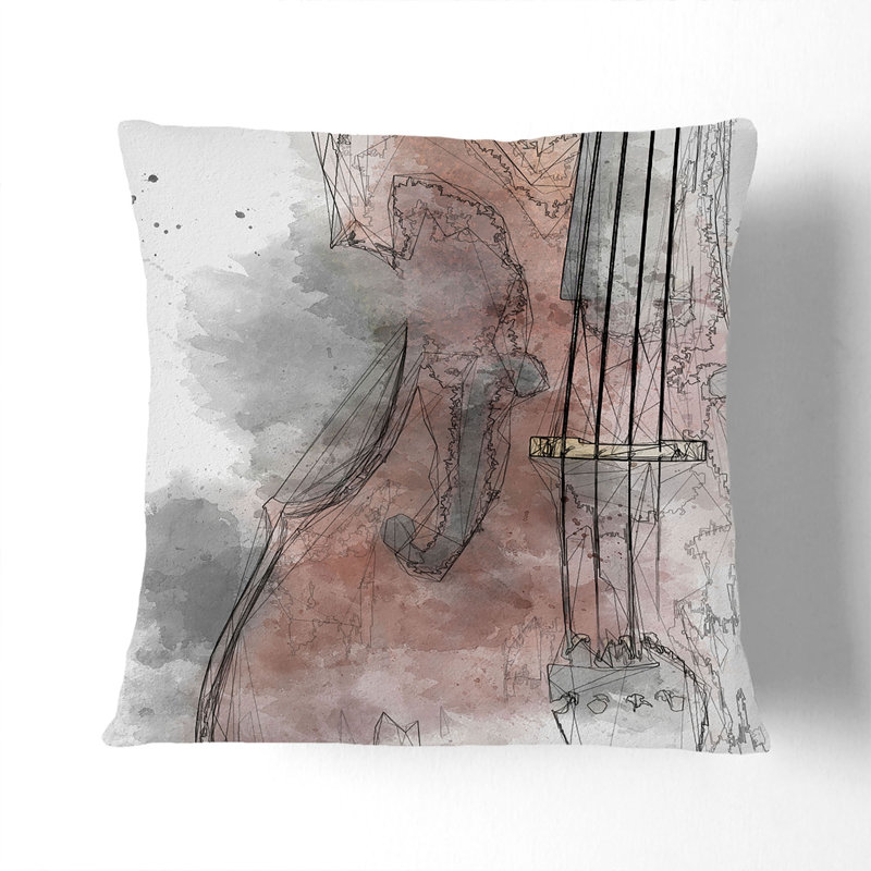 Abstract Square Throw Cushion, 40cm H x 40cm W x 15cm D