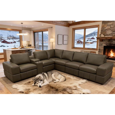 Modular Sectional Sofa With Large Square Arms, Leather-Match Upholstery, Customizable Layout, And Tool-Free Assembly For Flexible Living Spaces.