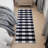 Homeline Non-Slip Rubberback Checkered Buffalo Plaid Indoor Runner Rug, Grayscale-752479665