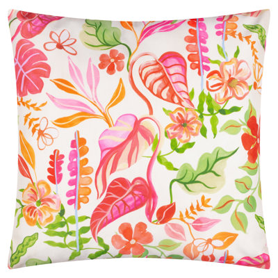 Tropical Bloom Indoor / Outdoor Floral Square Throw Cushion