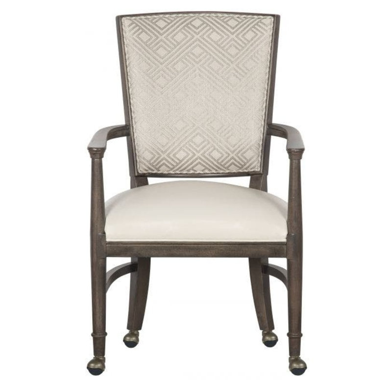 Catherine Arm Chair with Wheels, Charcoal, 9930 Driftwood