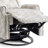 Upholstered Classic Wing Back Manual Handle Swivel Rock Glider Recliner with Naihead Trims-751698186