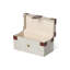 Antique Canvas Box with Genuine Leather