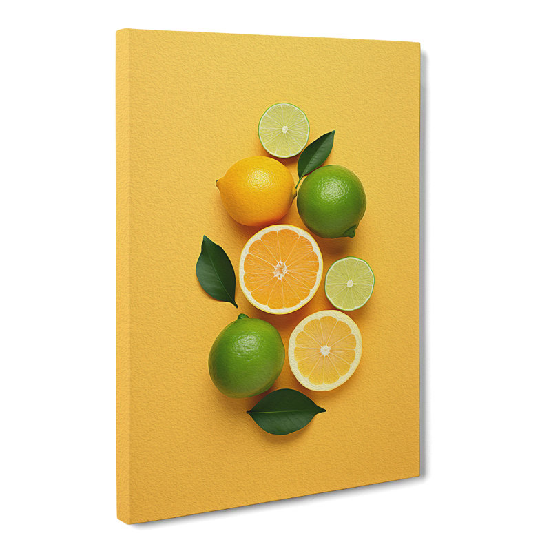 Citrus Fruits Minimalism - Wrapped Canvas, 60cm H x 40cm W x 3cm D