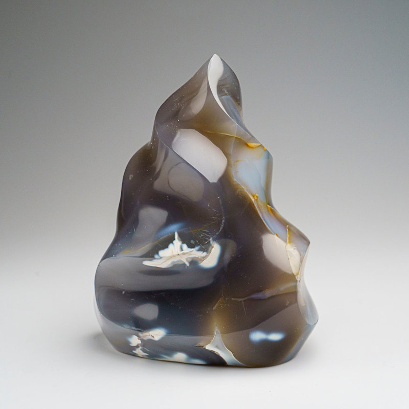 Genuine Polished Blue Chalcedony Orca Stone Flame Freeform (1.8 Lbs)