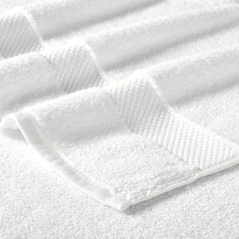 Splash 100% Cotton Zero Twist Washcloth Set, 550 GSM Soft Absorbent Cotton Washcloths & Face Towels for Bathroom, Spa & Daily Use, OEKO-TEX Certified, 4 Pack, White