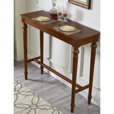 American-Style Retro Rubberwood Rectangular Bar Table