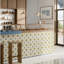 Monastery 8" x 8" Patterned Italian Porcelain Floor and Wall Tile-125361094