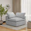 Fauteuil d'angle à housse en lin mélangé-543301432